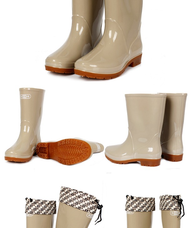 Giày đôi thời trang nữ đi mưa đi mưa cộng với cotton cộng với nhung nước ấm giày chống trượt Phiên bản Hàn Quốc của bộ giày mùa đông giày đi mưa crocs