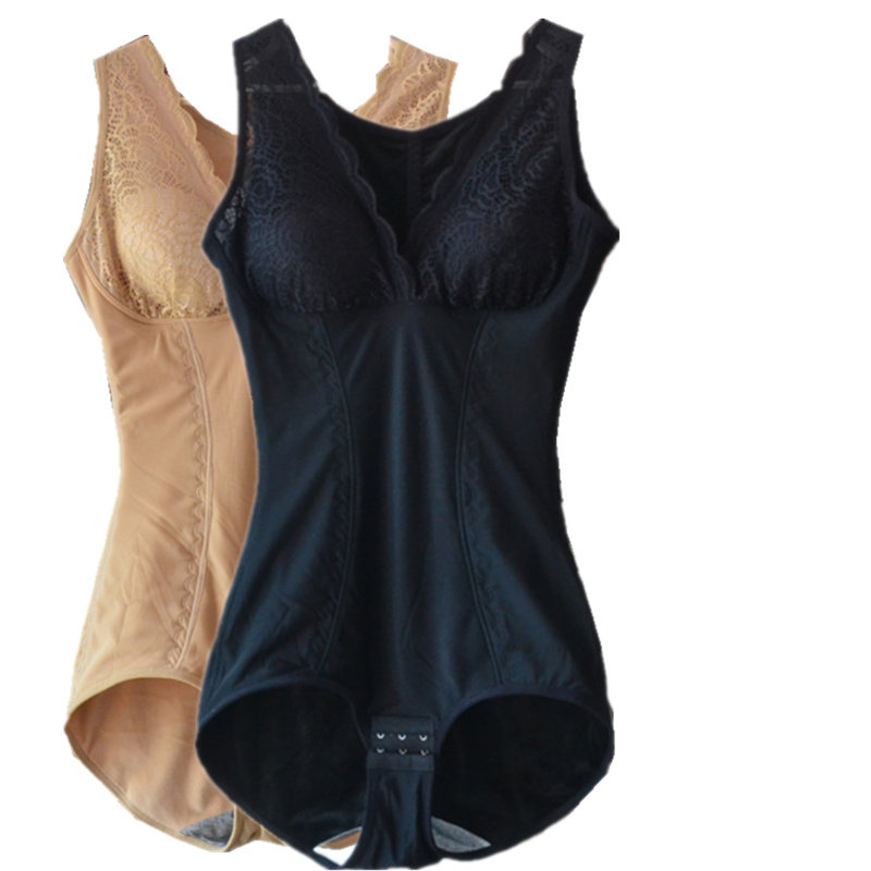 Lengthened anti-cold autumn winter heating clothes Even body lactation V collar postpartum slim fit clothes plastic body jacket thickened and velvety