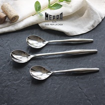 Foreign trade single exquisite hand feeling small round head spoon ice cream spoon ice spoon baby rice spoon baby soup spoon 18-10