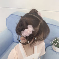 Girl hair accessories Hanfu headdress children pink flowers little summer Princess hairclip 2021 New Baby ancient hair card