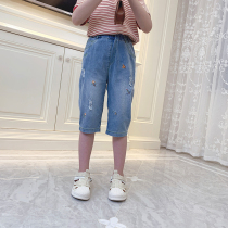 Childrens jeans women 2021 New Korean fashion little girl summer pants thin blue girls trousers summer