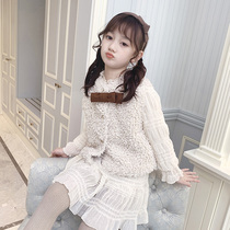 Ran Rans vest girl autumn 2021 autumn new fashion foreign style warm children wear Lamb hair vest