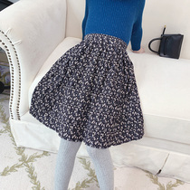 The girls skirt autumn 2021 New Korean girl Net red flower skirt fashion Childrens skirt