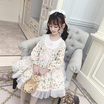 The girl Lolita autumn princess dress 2021 New Fashion childrens clothing long sleeve children flower dress