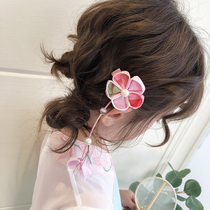 Childrens clothing girls Hanfu headdress 2021 summer new style little girl Chinese wind hairpin childrens small flower hairpin embellishment jewelry