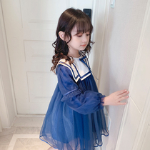 Princess skirt girls spring dress 2022 new Korean version of foreign style fashion girl tutu skirt green mesh childrens skirt