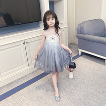 Girls Aisha Princess Dress Summer Dress 2022 New Fashion Little Girl Skirt Frozen Childrens Dress Summer