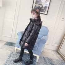 The girls cotton-padded clothes autumn and winter 2021 new long winter little girl cotton-padded jacket childrens cotton coat