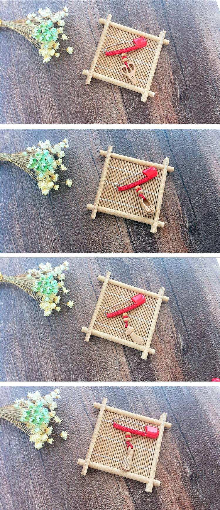 Phụ nữ mang thai, trẻ sơ sinh, trẻ sơ sinh, trẻ nhỏ, ác thần, trâm cài an toàn, thủ công, sốc, trừ tà, ác, phước lành trâm cài áo cao cấp