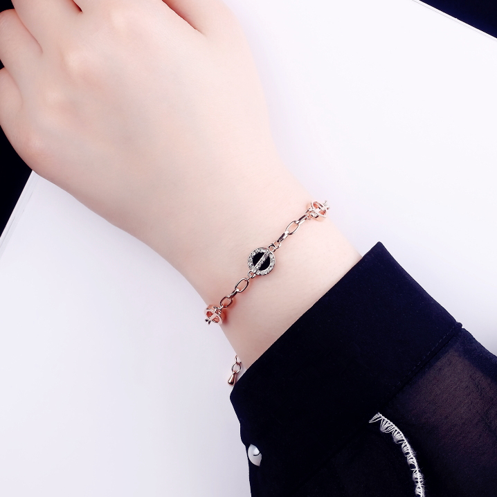 Vòng tay cỏ bốn lá nữ phiên bản Hàn Quốc của vòng tay cá tính đơn giản nhỏ hoa hồng vàng tươi đeo tay nữ sinh viên trang sức hoang dã vong deo tay