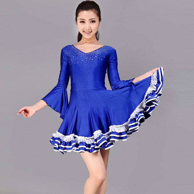 Women's Latin dance Social dance National standard dance three steps on the new swing dress competition costume