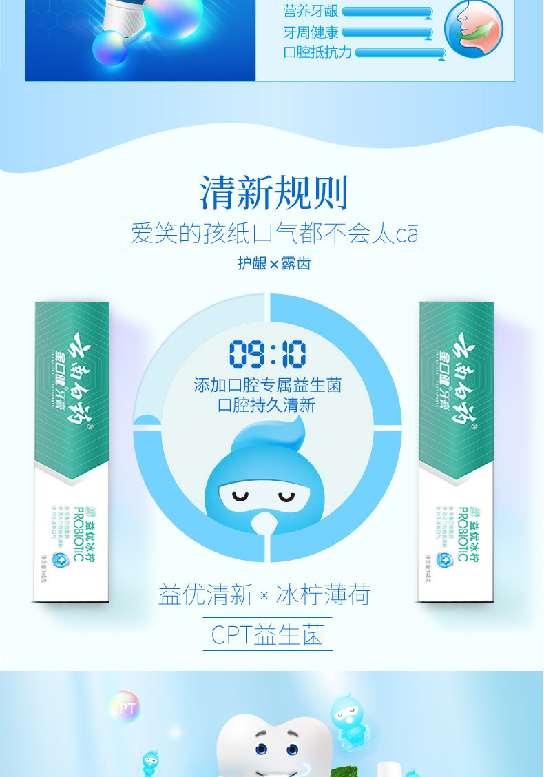 云南白药牙膏 大规格组合套装 560g 图5