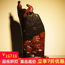 Orphan collection of natural Guilin chicken blood jade ornaments jade carvings red bird magpie plum blossom double happiness.