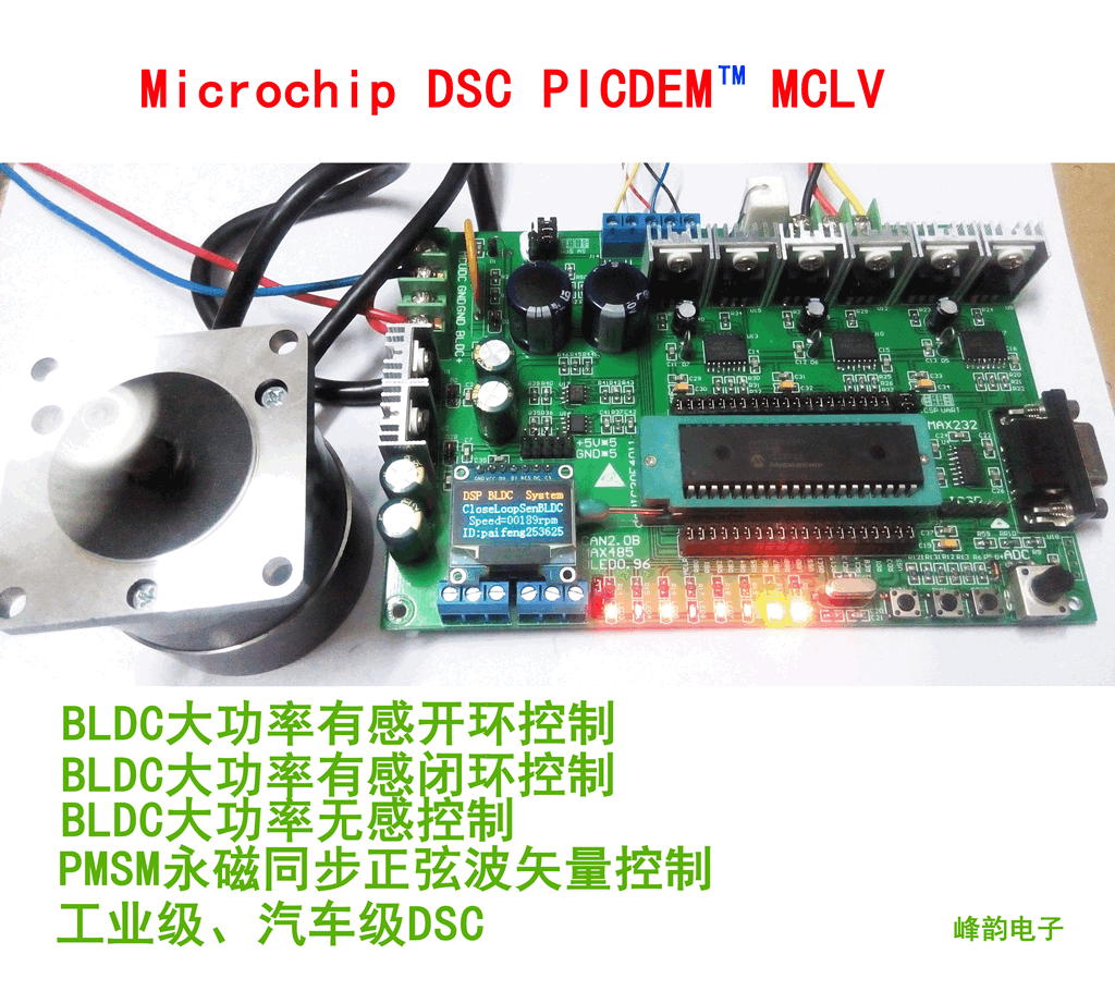 PICDEM?MCLV development board DC brushless BLDC motor entry development board permanent magnet synchronous PMSM motor