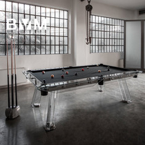 Lett BVM Home Desk Billiard Table Tempered Glass Chinese Table Crystal American Black Octaacrylic Family Standard Type