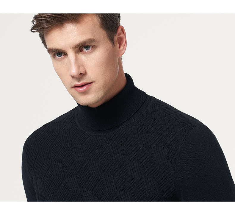 Áo len nam bảy màu 2018 mùa đông mới cashmere cao cổ pha trộn áo len nam thanh niên - Áo len Cashmere áo khoác nam