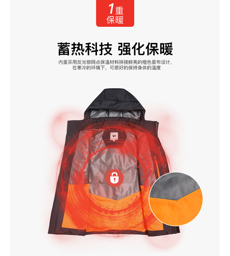 七匹狼 男士立领羽绒服 90%白鹅绒 锁温蓄热内里设计 图4