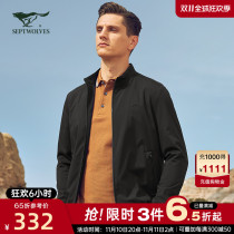 men's autumn winter black jacket trench coat short stand collar fashion casual men's business jacket