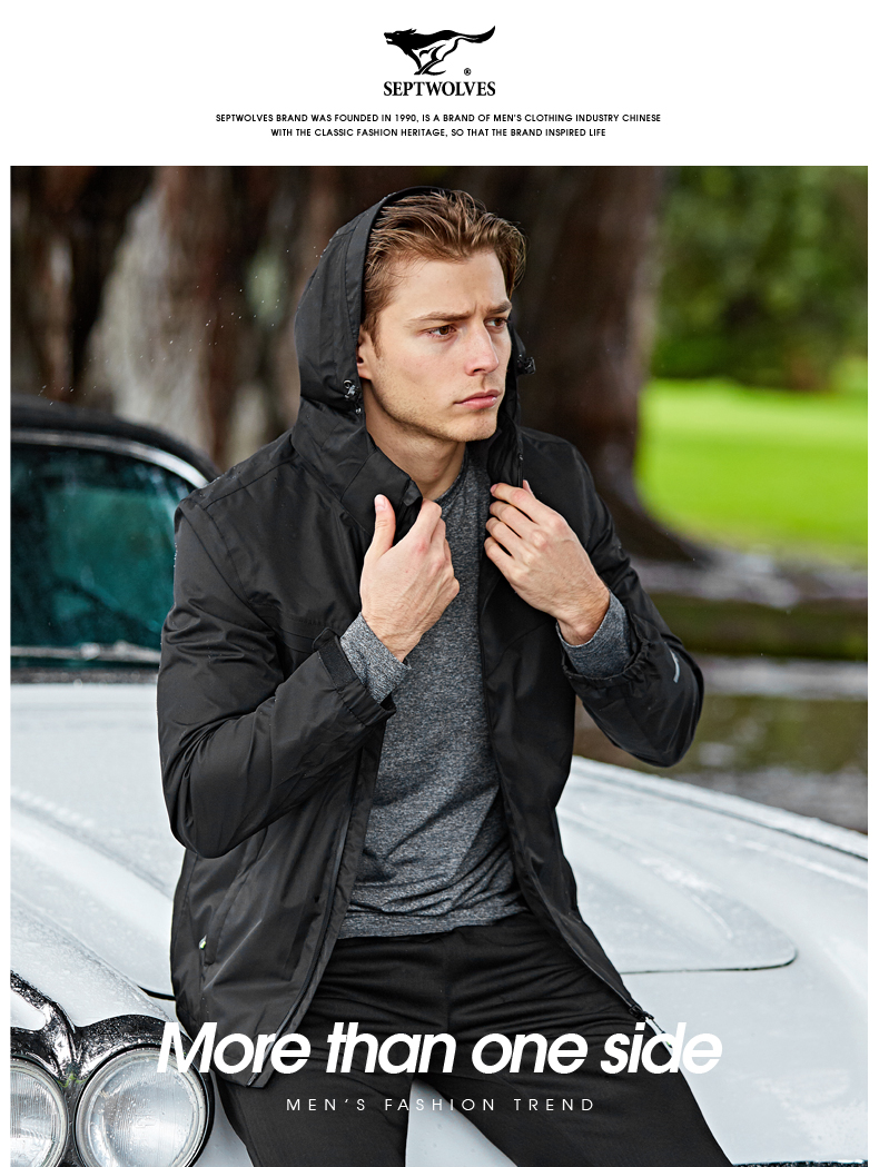 Blouson homme SEPTWOLVES    manches longues en Polyester - Ref 3119019 Image 8