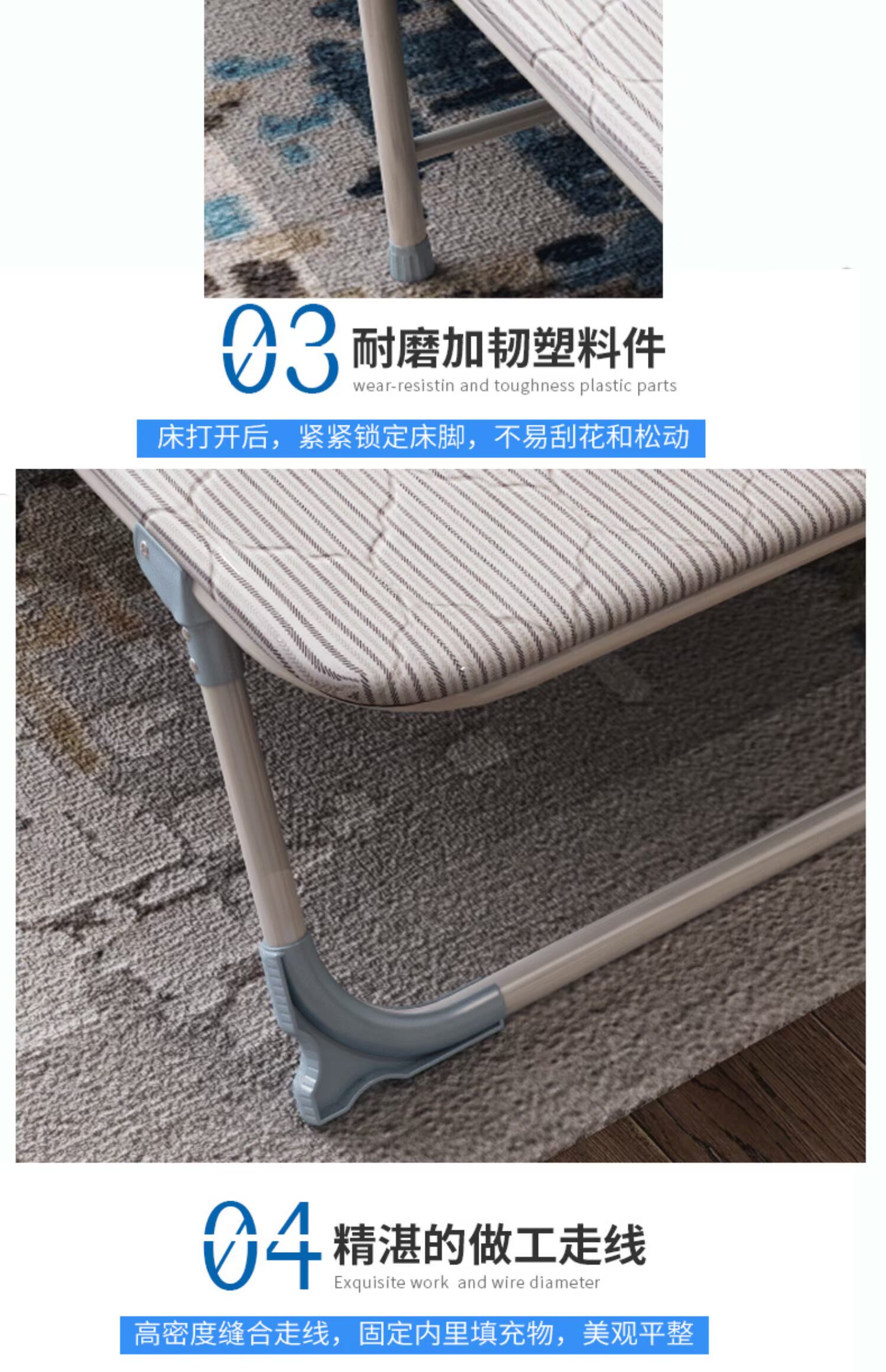 giường nghỉ trưa gấp nhẹ phần siêu hẹp của đơn nhỏ gấp trưa trên giường nghỉ ngơi giường đơn bằng gỗ nhỏ - Giường giường tầng sắt