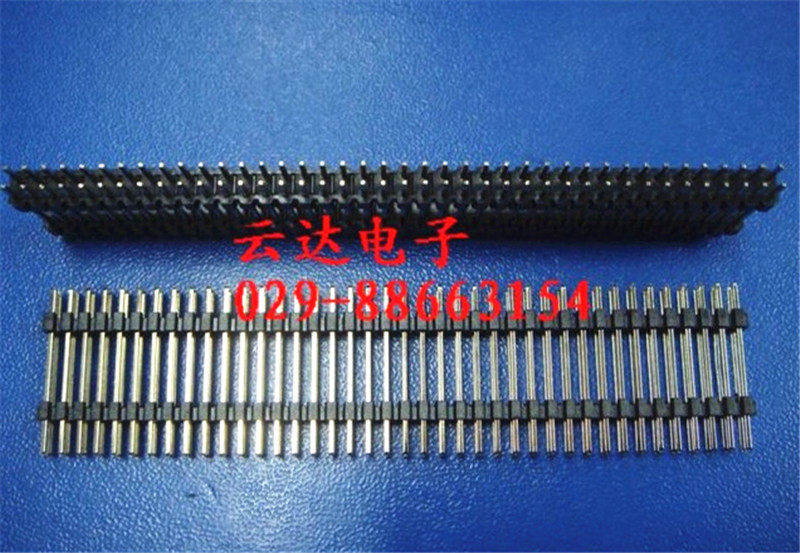 2 0MM double plastic straight needle 2*40P total needle length 19MM double row plug pin 80P full copper plated 19MM