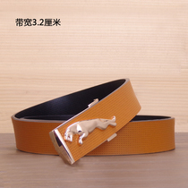 Cheap clear cabin 1 bar when 2 strips with double face genuine leather belt Male damp with youth belt Niu two-story leather pants with