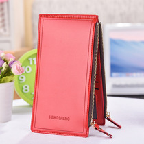 Cheap clear cabin long wallet for men and women 100 hitchhiking clips pure color ticket clip sweet and beautiful ladies double zipped money clip