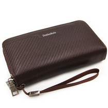  Hand bag mens double zipper multifunction double phone bag multi-position long wallet European and American hands holding bag