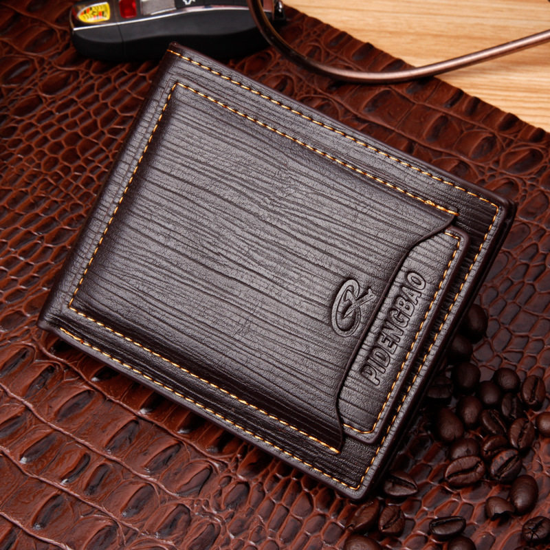  Men's Short Money Wallet Cross Section Casual Business Money Clip European And European Youth Trend Ticket Clip Card Bag