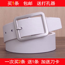 Buy 2 send 1 Mens style belts Daily note Buckle Leopard Smooth Buttoned Korean Version Pants With Teen Student Belt