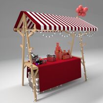 Mobile foldable stalls custom outdoor shelves display solid wooden promotional florist night market rack