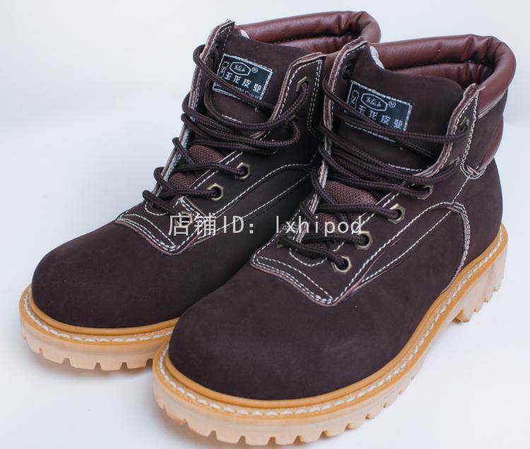 Lijiang Yulong leather shoes high-top suede-outdoor work boots-cowhide boots-male-female