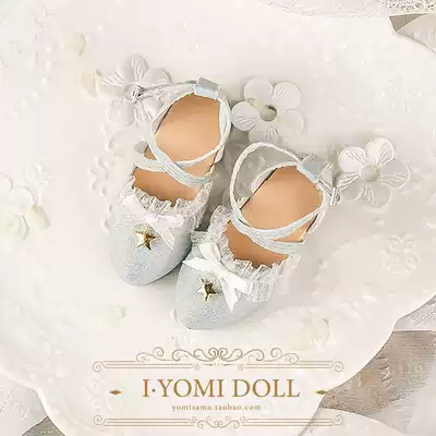 (Yomi BJD)1 4 1 6 points MDD giant baby yosd starry sky point sand chiffon cross belt flat sandals