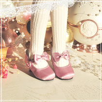  (Yomi BJD)1 4 big 6 points mdd giant baby yosd retro bow silk doll shoes small high heels