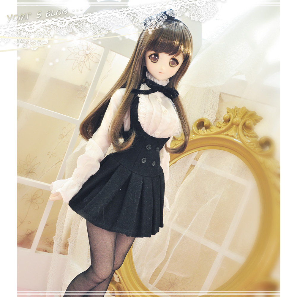 (Youmi BJD)1 3SDDGR Big girl 1 4MDD Japanese uniform suit pleated strap dress set 2 colors
