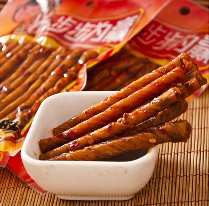 Hunan Tefic Step Step to Win Bull Juice Vegetarian Sausage Snacks Snack Beans Dry 40 gr