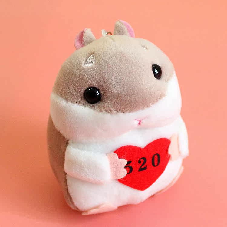 Small hamster wool suede toy bag pendant car key button paparazzi doll mini lovers gift men and women