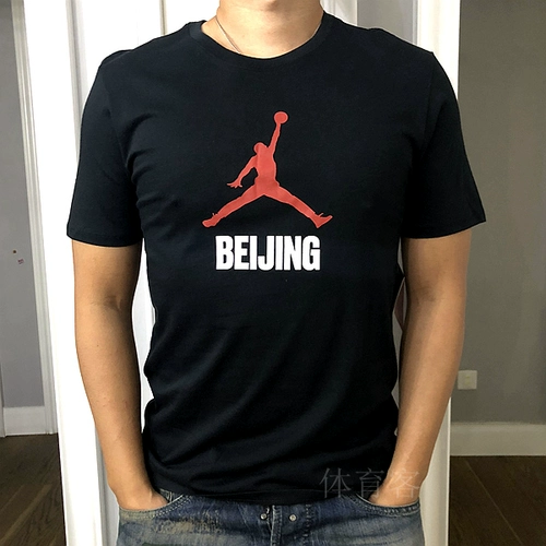 Nike Подлинная футболка Nike AJ Men's Sports с короткими рукавами AQ9799/9797-010-100 CD7611-010