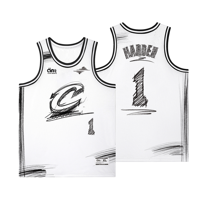 [Re-Definition] Ant Modified Version of the Cavaliers Harden Sketch Hand-Drawn Version of the Big C Jersey Retro Mesh Basketball Vest