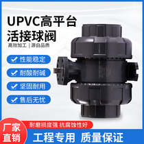 UPVC high platform live ball valve PVC-U double by order ball valve direct loading actuator (automatic) plastic