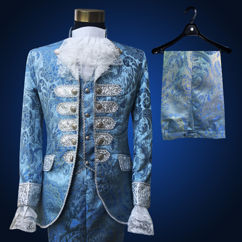 Due to the True Nature of the Brand, the New Blue Court-Style Western Performance Costume Set Is Suitable for Emcee Performances, Singers, Stage, and Photo Studio Attire