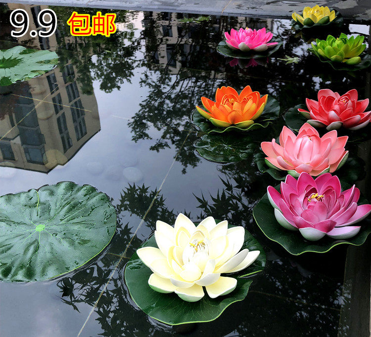 Simulation of popular lotus lotus lotus water lotus dry flower size complete foam fake flower environmental protection EVA material