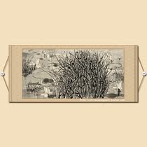 Cao Ho Five Feet Banner Scroll Water Grass Lotus Lotus Pond Softframed Family of Chinese painting calligraphy and painting Wu Guanzhong