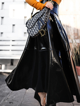 Z boss 3 meters large swing sheepskin paint medium-long leather long skirt umbrella type retro court skirt for women