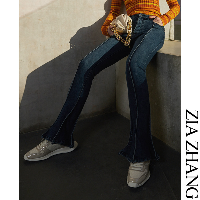 Z Boss Witch's Jeans Corner Foot Stomp Little Crowddesign Pencil Casual Horn Pants Woman