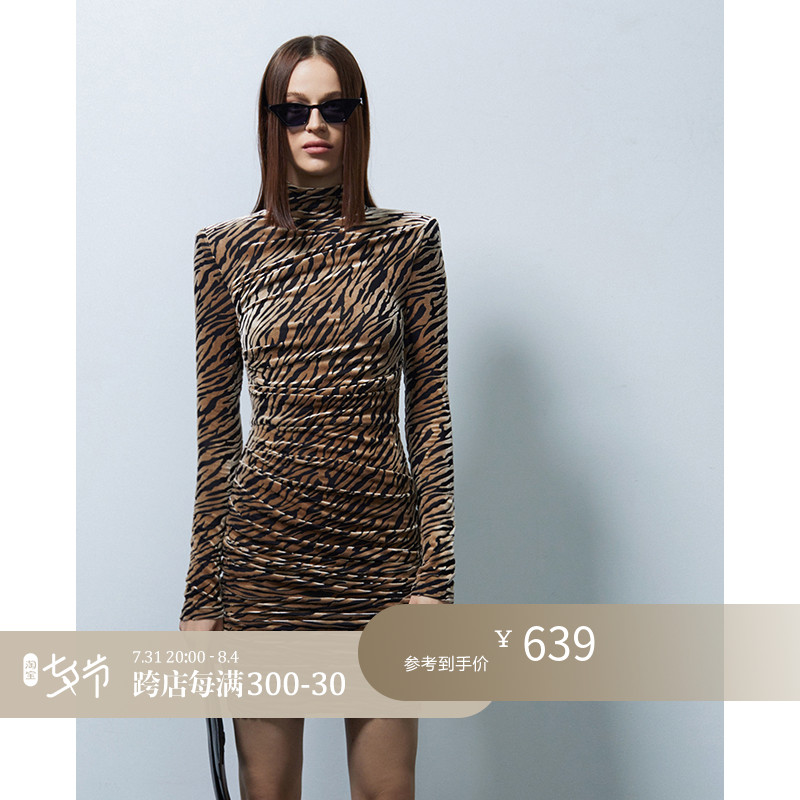 Z Boss Gown dress with creamy ruffles Flocking Dress Irregularly Tailoring Sexy Foreign Dress