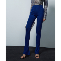 Z boss pencil profile minimalist with waist casual pants female side split horn niche design casual pants