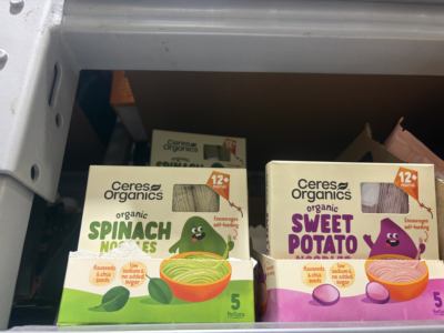 New Zealand direct mail CeresOrganics baby organic spinach Sweet Potato Noodles 5-piece package 5 pieces free shipping