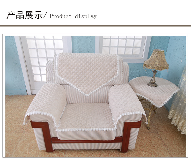 Hội nghị tiếp tân văn phòng đơn sofa trở lại tay vịn khăn vải đệm bao gồm chân tắm lanh chống trượt mùa - Ghế đệm / đệm Sofa đệm ghế gỗ đẹp