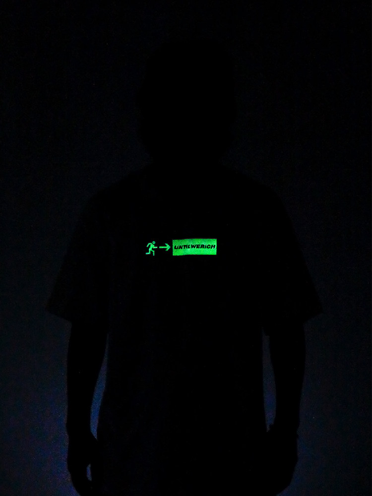 UNTILWERICH PURE COTTON SHORT-SLEEVED MEN's summer street PRINTING TIDE T-shirt SAFETY outlet luminous AMERICAN SKATEBOARD